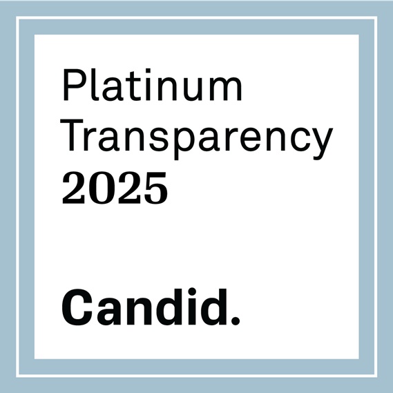 The Platinum Transparency Candid badge for 2025